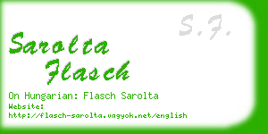 sarolta flasch business card